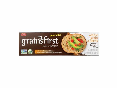 GRAINSFIRST WHOLE GRAIN CRACKERS 8.8oz For Sale