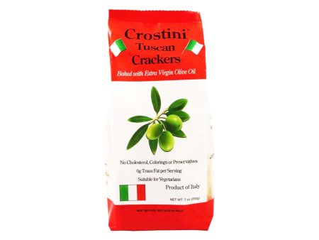 CROSTINI TUSCAN EXTRA VIRGIN OLIVE OIL CRACKERS 200g Online now