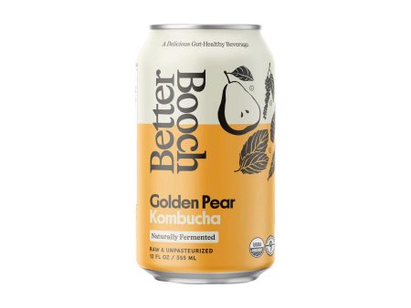 BETTER BOOCH GOLDEN PEAR KOMBUCHA 12oz Hot on Sale