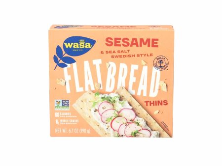 WASA SESAME & SEA SALT FLATBREAD THINS 6.7oz Online Hot Sale