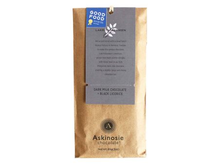 ASKINOSIE DARK BLACK LICORICE 62% CHOCOLATE 85g Online Hot Sale