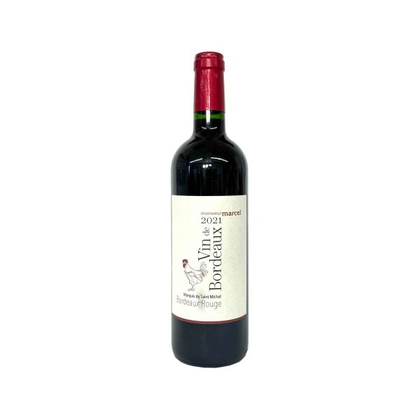 MONSIEUR MARCEL MARQUIS DE SAINT MICHEL VIN DE BORDEAUX ROUGE 2021 750ml Online now