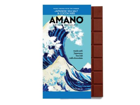 AMANO JAPANESE SEA SALT NIBS MILK CHOCOLATE 3oz Sale