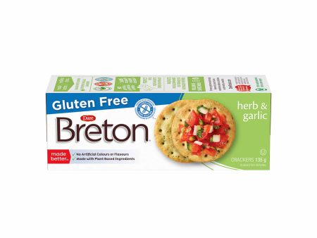 BRETON GLUTEN FREE HERB & GARLIC 4.76oz on Sale