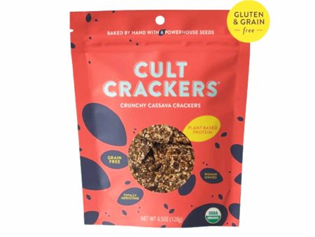 CULT GLUTEN FREE CRUNCHY CASSAVA CRACKERS 128g For Cheap