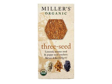 MILLERS ORGANIC THREE SEED CRACKERS 125g Fashion