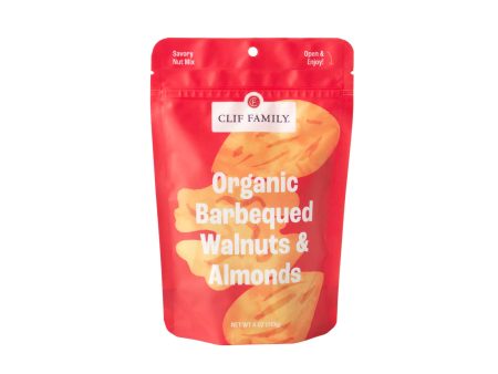 CLIF FAMILY ORGANIC BARBEQUED WALNUTS & ALMONDS 4oz For Cheap