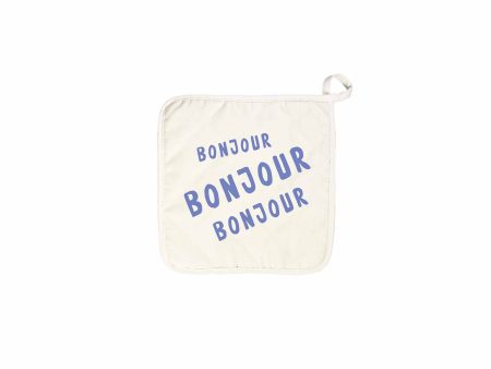 BOHEME BLISS BONJOUR TROIS COTTON POT HOLDER Sale