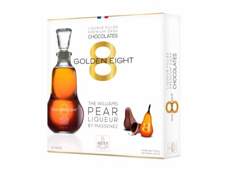 ABTEY GOLDEN EIGHT 15 DARK CHOCOLATES WITH WILLIAMS PEARLIQUEUR 150g Online Hot Sale