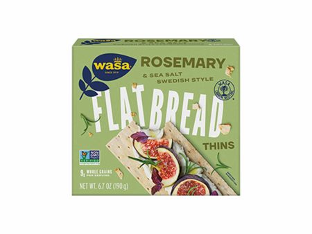 WASA ROSEMARY & SEA SALT FLATBREAD THINS 6.7oz Online now