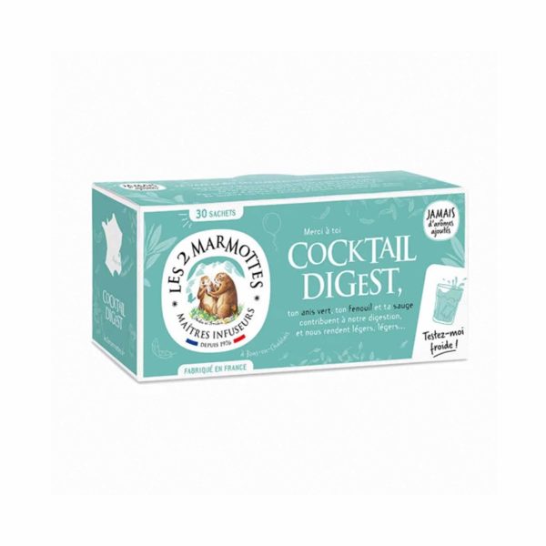 2 MARMOTTES COCKTAIL DIGEST TEA BAGS 55g Discount