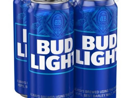 Bud Light 4 Pack 16 Ounce Cans on Sale